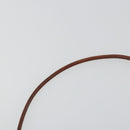 HERMES Jumbo Choker Bracelet Leather Metal Brown Gold Tone Auth 198837A-14