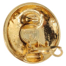 CHANEL Mademoiselle Earring Metal Gold Tone CC Auth 198838-10