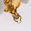 CHANEL Mademoiselle Earring Metal Gold Tone CC Auth 198838-12