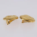 CHANEL Mademoiselle Earring Metal Gold Tone CC Auth 198838-13