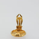 CHANEL Earring Metal Gold Tone CC Auth 198839V-10