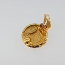 CHANEL Earring Metal Gold Tone CC Auth 198839V-11