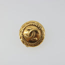 CHANEL Earring Metal Gold Tone CC Auth 198839V-2