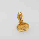 CHANEL Earring Metal Gold Tone CC Auth 198839V-4