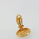 CHANEL Earring Metal Gold Tone CC Auth 198839V-5