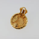 CHANEL Earring Metal Gold Tone CC Auth 198839V-6