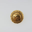 CHANEL Earring Metal Gold Tone CC Auth 198839V-7
