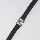 VALENTINO Bracelet Leather Black Silver Auth 198840A-10