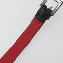 VALENTINO Bracelet Leather Black Silver Auth 198840A-17