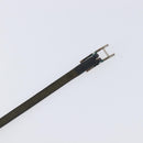 HERMES Api Choker Bracelet Leather Black Silver Auth 198841A-10