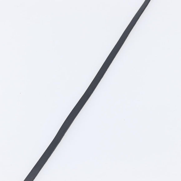 HERMES Api Choker Bracelet Leather Black Silver Auth 198841A