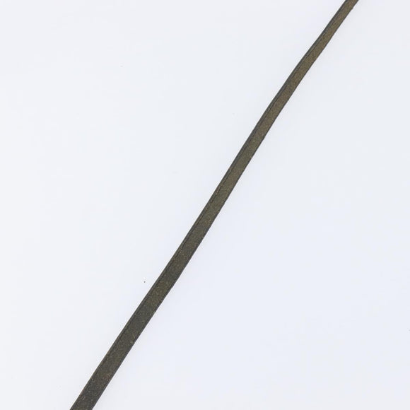 HERMES Api Choker Bracelet Leather Black Silver Auth 198841A