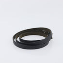 HERMES Api Choker Bracelet Leather Black Silver Auth 198841A-5