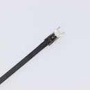HERMES Api Choker Bracelet Leather Black Silver Auth 198841A-9