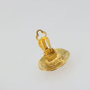 CHANEL Earring Metal Gold Tone CC Auth 198842V-8
