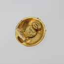 CHANEL Earring Metal Gold Tone CC Auth 198843-11