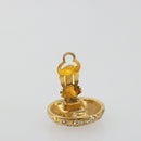 CHANEL Earring Metal Gold Tone CC Auth 198843-5