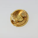 CHANEL Earring Metal Gold Tone CC Auth 198843-6