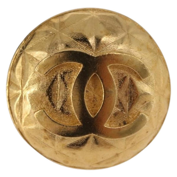 CHANEL Earring metal Gold Tone CC Auth 198844V