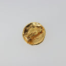 CHANEL Lion Earring Metal Gold Tone CC Auth 198845-3