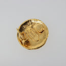 CHANEL Lion Earring Metal Gold Tone CC Auth 198845-5