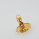 CHANEL Lion Earring Metal Gold Tone CC Auth 198845-8