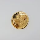 CHANEL Lion Earring Metal Gold Tone CC Auth 198845-9