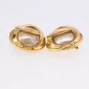 CHANEL Pearl Earring metal Gold Tone CC Auth 198846-13