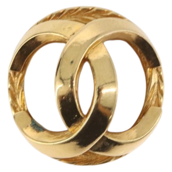 CHANEL Pearl Earring metal Gold Tone CC Auth 198846