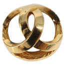 CHANEL Pearl Earring metal Gold Tone CC Auth 198846-4