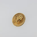 CHANEL Knight Earring Metal Gold Tone CC Auth 198847-3