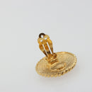 CHANEL Knight Earring Metal Gold Tone CC Auth 198847-5