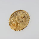 CHANEL Knight Earring Metal Gold Tone CC Auth 198847-6