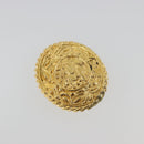 CHANEL Knight Earring Metal Gold Tone CC Auth 198847-7