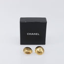 CHANEL Earring Metal Gold Tone CC Auth 198848V-11