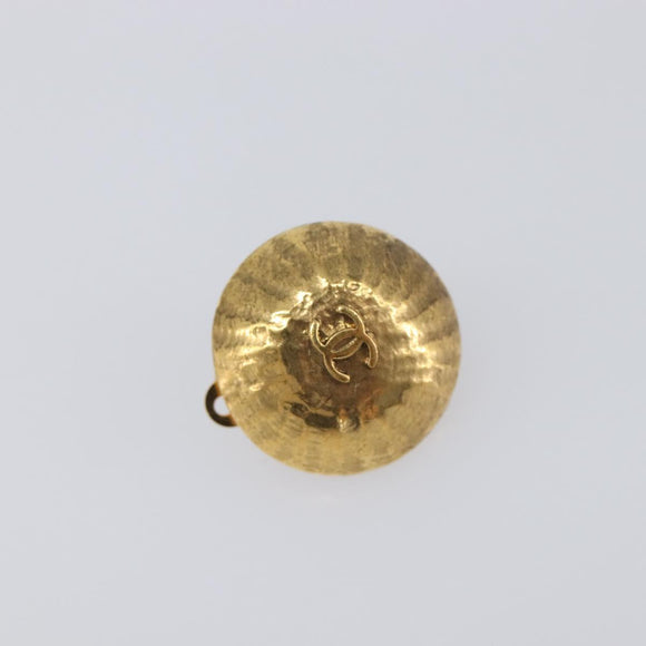 CHANEL Earring Metal Gold Tone CC Auth 198848V