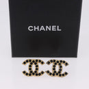 CHANEL Earring metal Gold Tone CC Auth 198849V-15