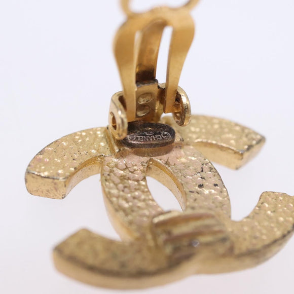 CHANEL Earring metal Gold Tone CC Auth 198849V