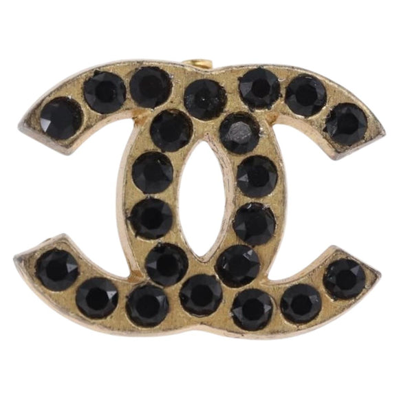 CHANEL Earring metal Gold Tone CC Auth 198849V