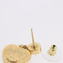 CHANEL Coco Heart Pierce metal Gold Tone CC Auth 198850V-10