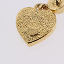 CHANEL Coco Heart Pierce metal Gold Tone CC Auth 198850V-11