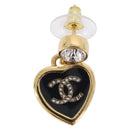 CHANEL Coco Heart Pierce metal Gold Tone CC Auth 198850V-2