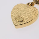 CHANEL Coco Heart Pierce metal Gold Tone CC Auth 198850V-6