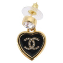CHANEL Coco Heart Pierce metal Gold Tone CC Auth 198850V-7
