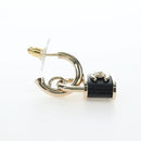 CHANEL Push Lock Coco Earring metal Gold Tone CC Auth 198851M-5