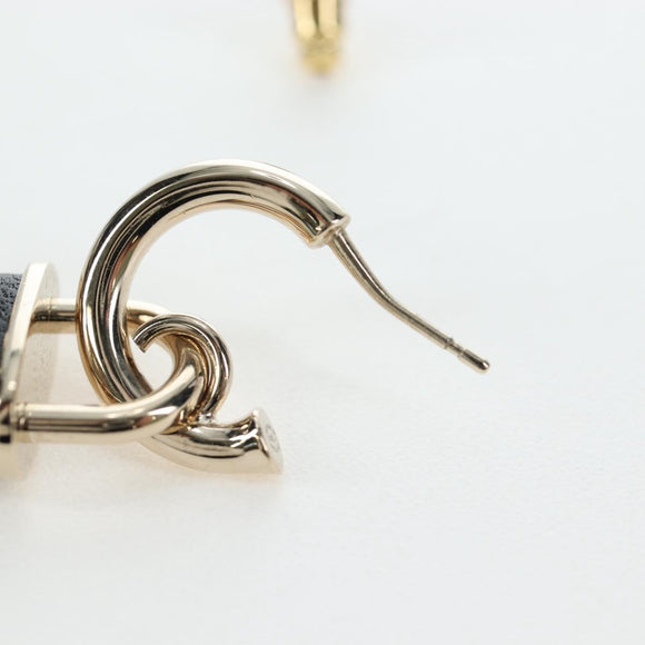 CHANEL Push Lock Coco Earring metal Gold Tone CC Auth 198851M