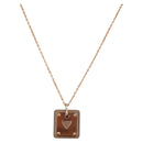 HERMES Asdu Cool PM Necklace metal Brown Auth 198852V-1
