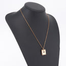 HERMES Asdu Cool PM Necklace metal Brown Auth 198852V-16