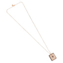 HERMES Asdu Cool PM Necklace metal Brown Auth 198852V-2