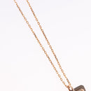 HERMES Asdu Cool PM Necklace metal Brown Auth 198852V-4